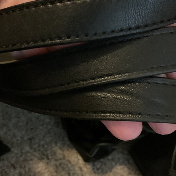 Karl Lagerfeld Black Leather Tote with Silver Accents - Picture 7 of 12